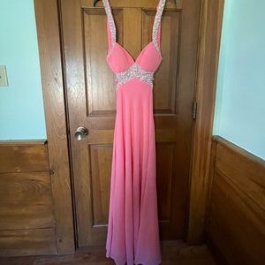 FAVIANA Prom Dress size 6 pink WORN ONCE, LIKE NEW